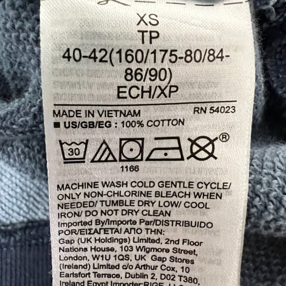 Gap Womens Blue Leaf Print Long Sleeve Crew Neck Pullover Sweatshirt Size XS - Picture 10 of 10